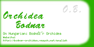 orchidea bodnar business card